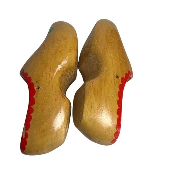 Vintage Hand Painted Holland Windmill Wooden Dutch Clogs - Picture 11 of 16